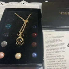 Joan Rivers QVC Classics Collection 10 Changeable Caged Egg Pendant Necklace
