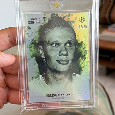 Topps Simplicidad Retrato Erling Haaland Man City UCL /75 🔥