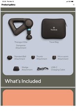 Therabody Theragun Elite Massage Gun w/ 5 Attachments Travel Bag