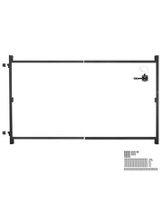 VEVOR Gate Building Kit Fits 60 to 96 in Wide Openings 6 to 7ft High Fence Black