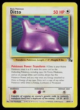 Pokemon Card Fossil Ditto 18/62 Unlimited Rare