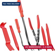 7 Pcs Auto Trim Removal Tool with Plastic Pry Tool, Automotive Car Trim Rivet Cl