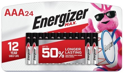 (24 PACK) Energizer MAX AAA Alkaline Batteries 24 AAA Batteries 
