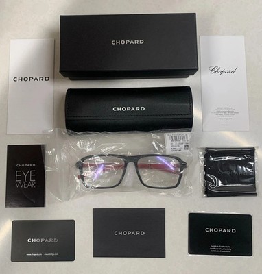 Chopard Demo Rectangular Red / Black Unisex Eyeglasses ($650 RETAIL PRICE!)