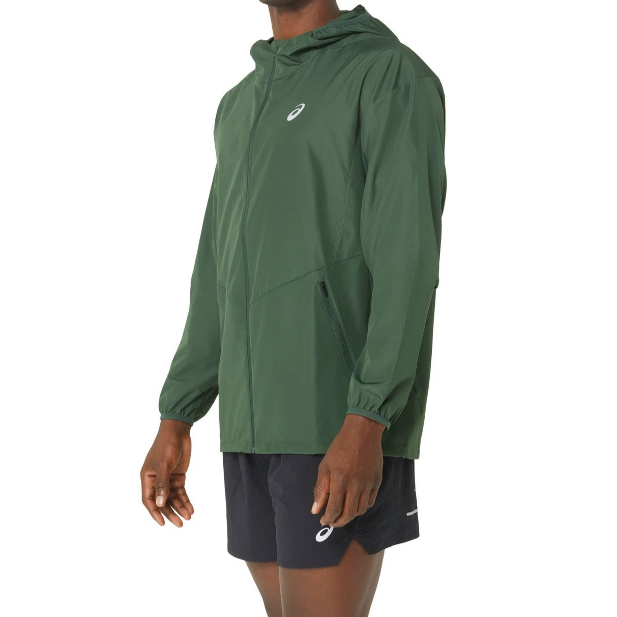 ASICS Accelerate Jacket Men’s XL Green Lightweight windbreaker Running 2011C241