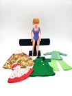Vtg 1960's Mod Barbie Clone Peggy Ann Doll w/ Twist & Turn Wasit & Extra Outfits