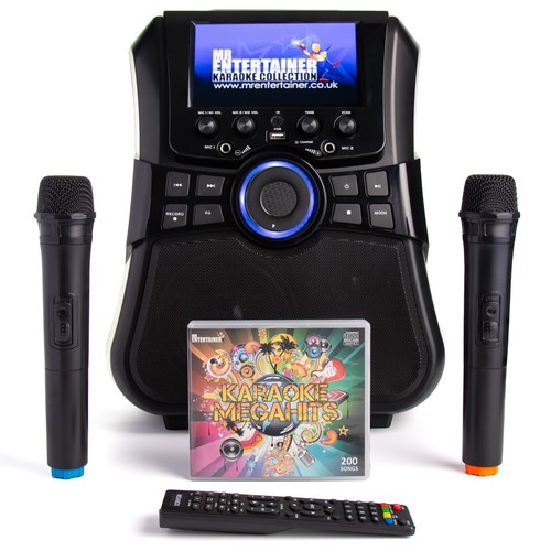 Karaoke Machine with Screen & Wireless Microphones CDG/DVD/MP3G/PORTABLE MEGABOX - Afbeelding 10 van 12