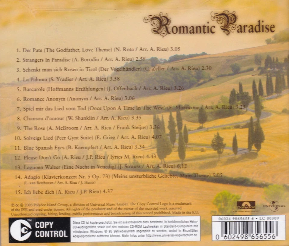 André Rieu - Romantic Paradise Volume 1 - Bild 2 von 3