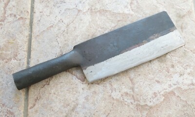 Crude - 7 Inch Chinese Vegetable Cleaver Chef Knife, Carbon Steel, Steel Handle