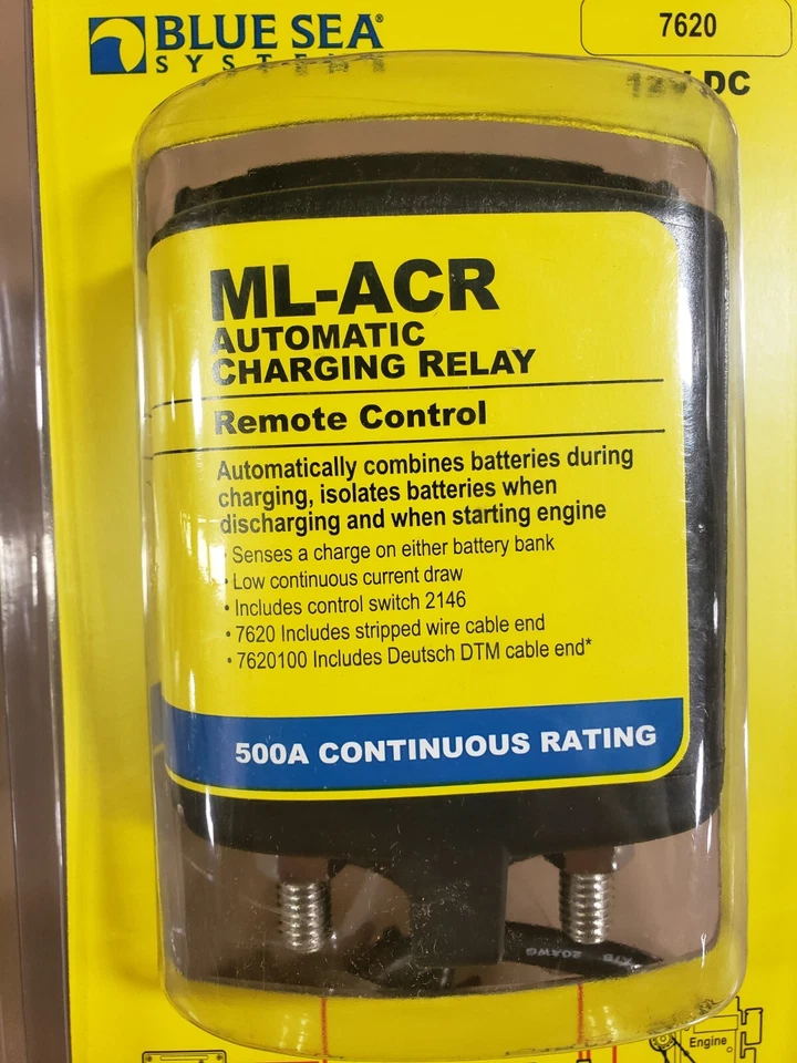 BLUE SEA SYSTEMS 7620 ML-ACR RELÉ DE CARGA AUTOMÁTICO - 12V DC 500A Foto 4 de 4