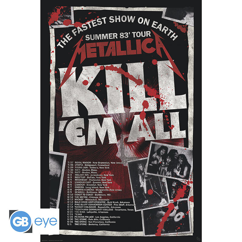 Merchandising Metallica: GB Eye - Kill'Em All 83 Tour (Poster 91.5X61)