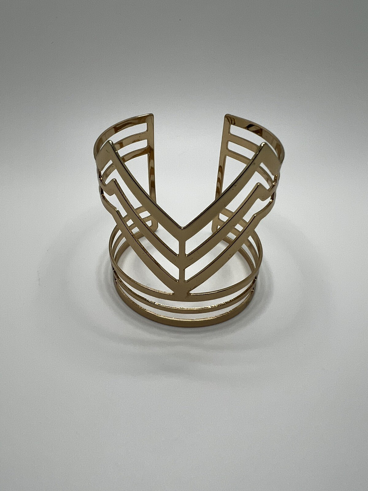 Vintage ASOS Ruby Rocks Structured Cuff Metal Bra… - image 1