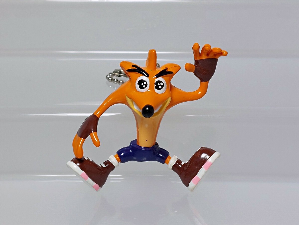 Crash Bandicoot Waving Figure Keychain Konami TMS Toy Japan X04