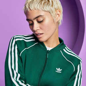 adidas superstar track jacket green