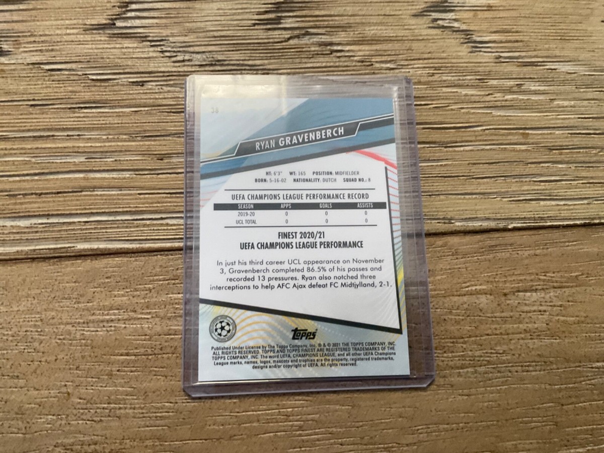 TOPPS サッカーカード FINEST RYAN GRAVENBERCH AJAX 235/250 #38 送料無料 中古 IT1 製品情報2024-25 TOPPS FINEST UEFA CLUB COMPETITIONS HOBBY