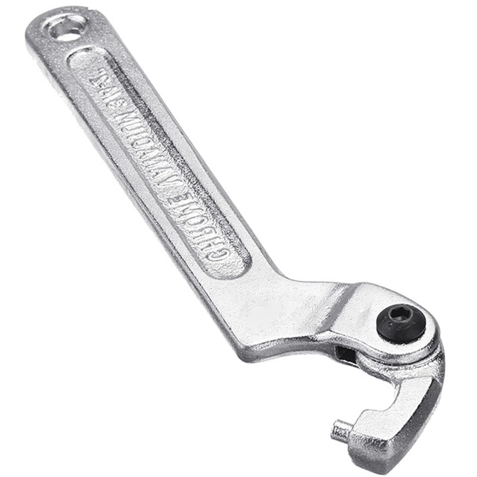 Chrome Vanadium Steel 8in Motorcycle Shock Absorber Spanner Pin Wrench Hook Tool - Imagem 2 de 4