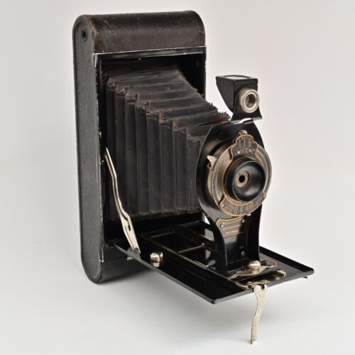 Obiettivo acromatico fotocamera brownie autografica pieghevole Kodak n. 3a - otturatore funzionante - Foto 1 di 14
