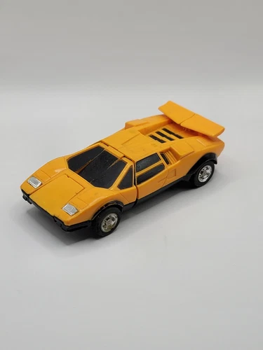 GoBots Pocket Puzzler Yellow Lamborghini Countach Tonka Bandai 1984 Loose Joints