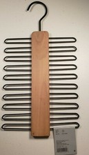 Wood Tie/Belt Hanger Rack 10 Tier 20 Bars Durable Space Saver