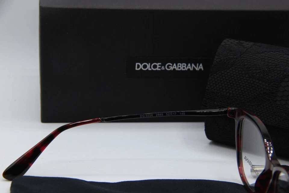 НОВЫЙ DOLCE & GABBANA DG 3258 2889 КРАСНЫЙ ГАВАНА ПОДЛИННЫЙ ОПРАВЫ ОЧКИ 52-17! - Изображение 3 из 4