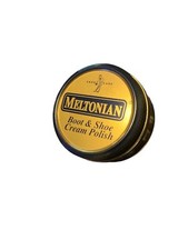 Meltonian USED Boot and Shoe Cream Polish 1.55 oz Black Noir 2 HALF FULL
