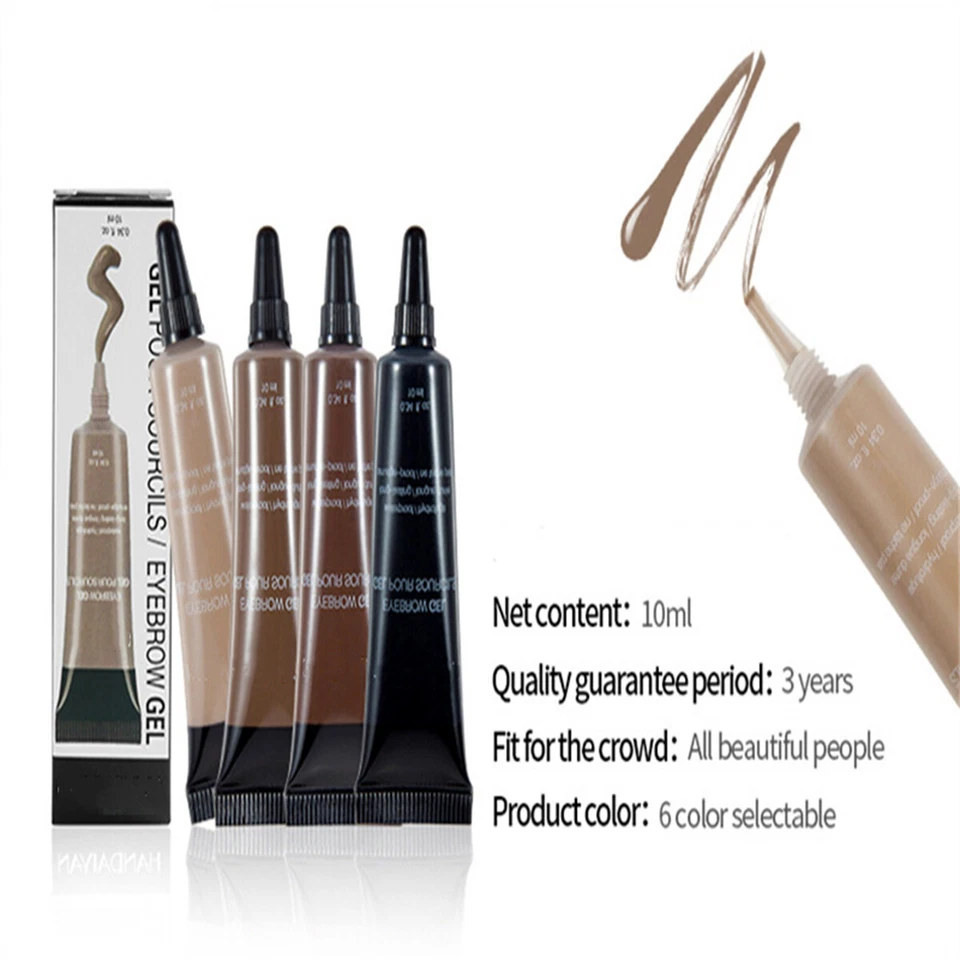 Eyebrow Dye Tint Gel Eye Brow Mascara Cream With Brush Kit Waterproof Utility - Image 4 of 4
