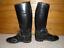 thumbnail 7  - Black Lace Front Leather Long Riding Boots With Vibram Sole Size UK 9