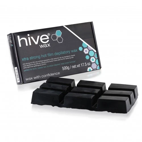 OPTIONS BY HIVE HIVE Xtra Strong HOT FILM DEPILATORY WAX Hard Wax BLOCK Waxing - BLACK 500g
