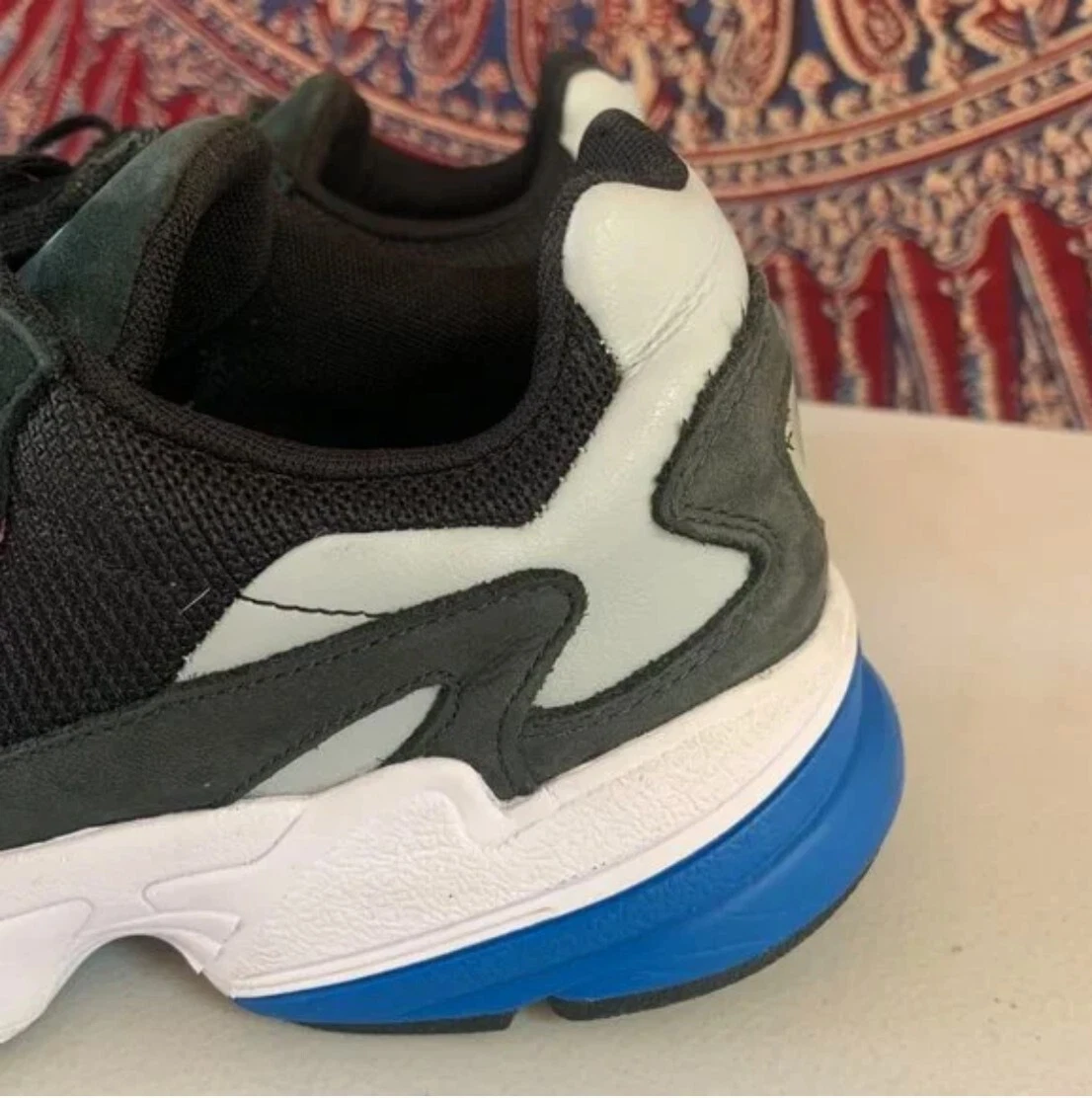 Adidas falcon hotsell black blue
