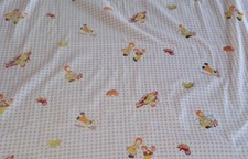 Vintage Raggedy Ann Andy Fabric, 2 Curtains, Pink, Checked, Checkered, 42 x 43