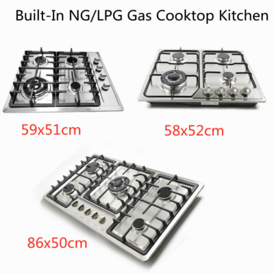 23''/33.8'' 5/4 Burners Built-In Stove Top Gas Cooktop Kitchen NG LPG Gas Cook top