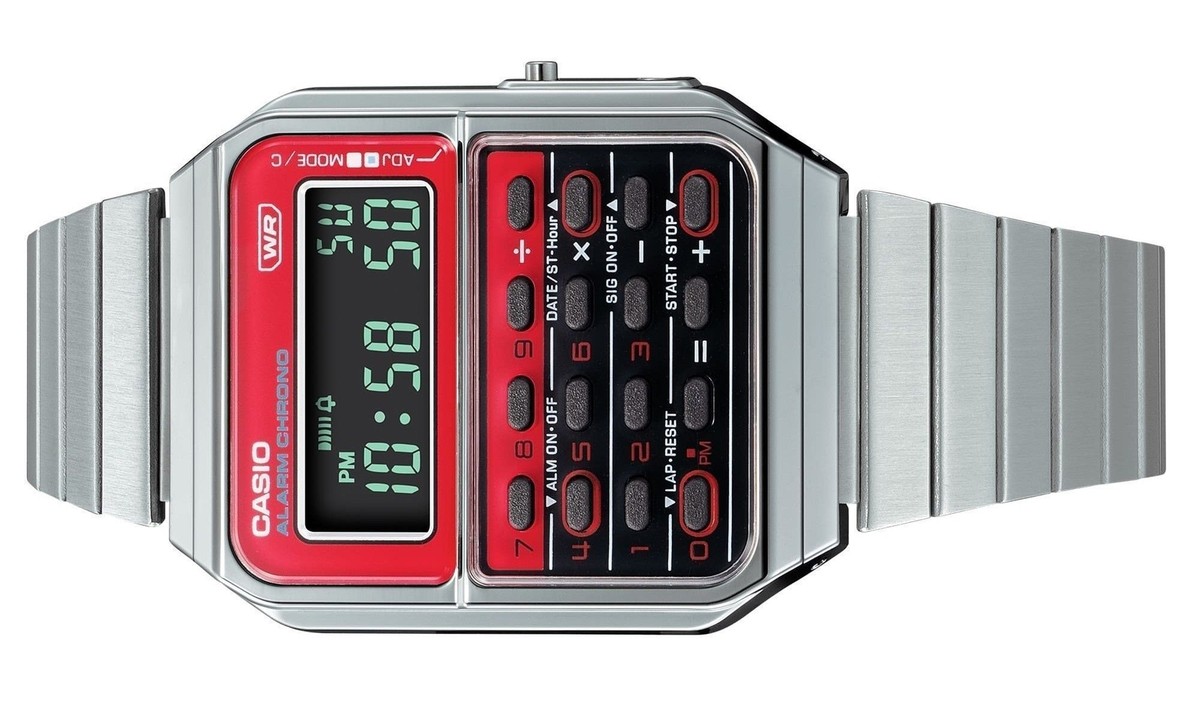 Casio CA-500WE-4B | Retro Pop Red | Calculator Watch