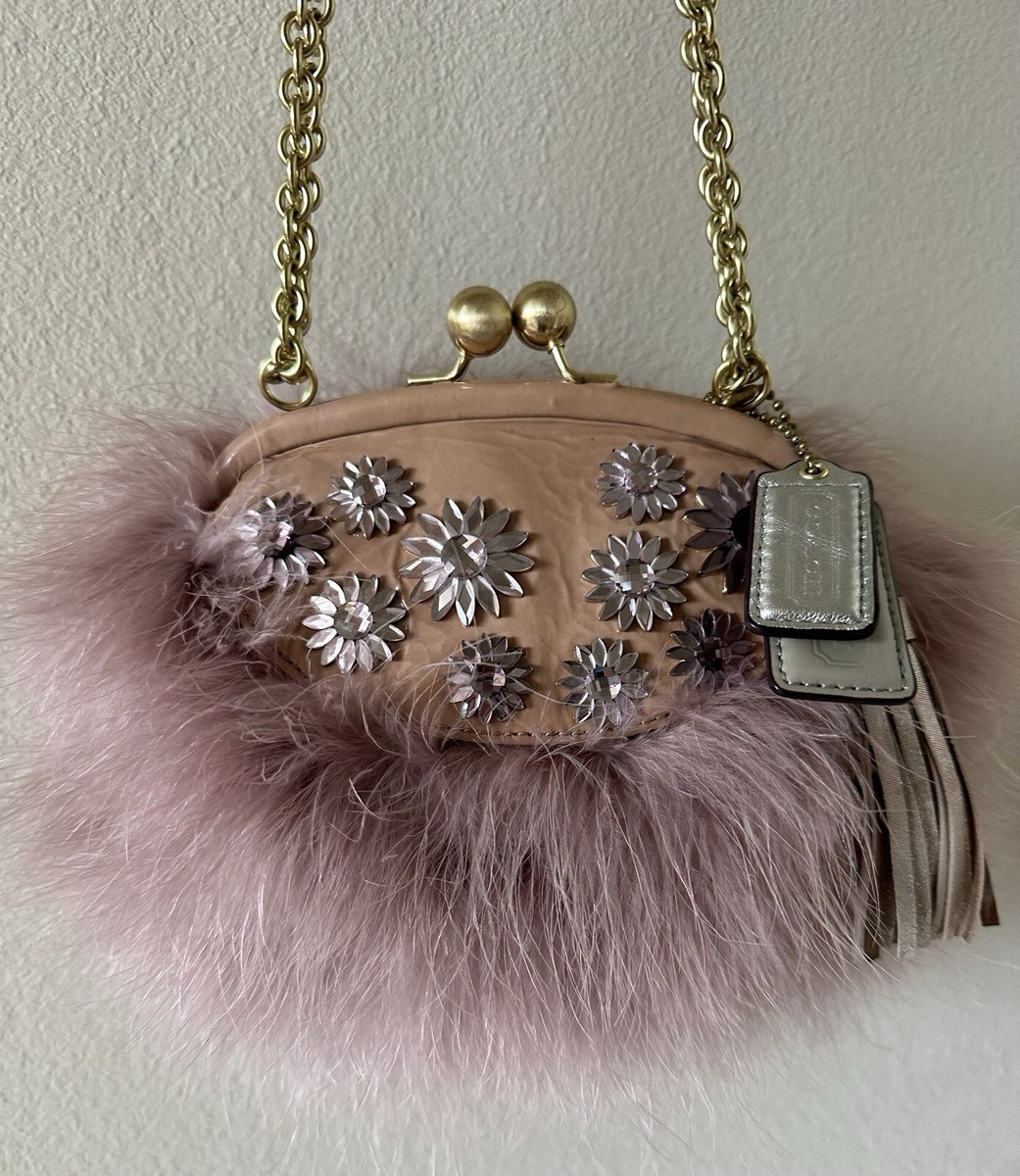 バッグ Coach Poppy Bird Feathers Kiss Lock Bag COACH LTD POPPY JEWELED FEATHER FRAME KISSLOCK SATCHEL PINK