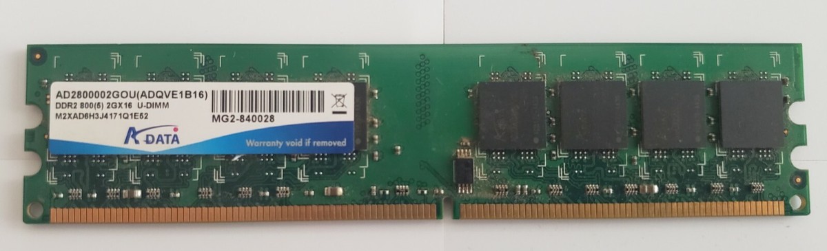 AData Ram Memory DDR2 U-dimm AD2800002GOU ADQVE1B16 | eBay