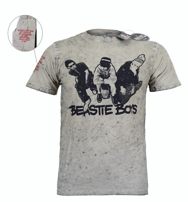 Official Beastie Boys T Shirt Check Your Head Dip Dye Vintage Style Sand New
