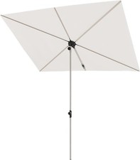 Outdoor Standing Parasol Polyester Steel Flat Rectangular Canopy Patio Umbrella