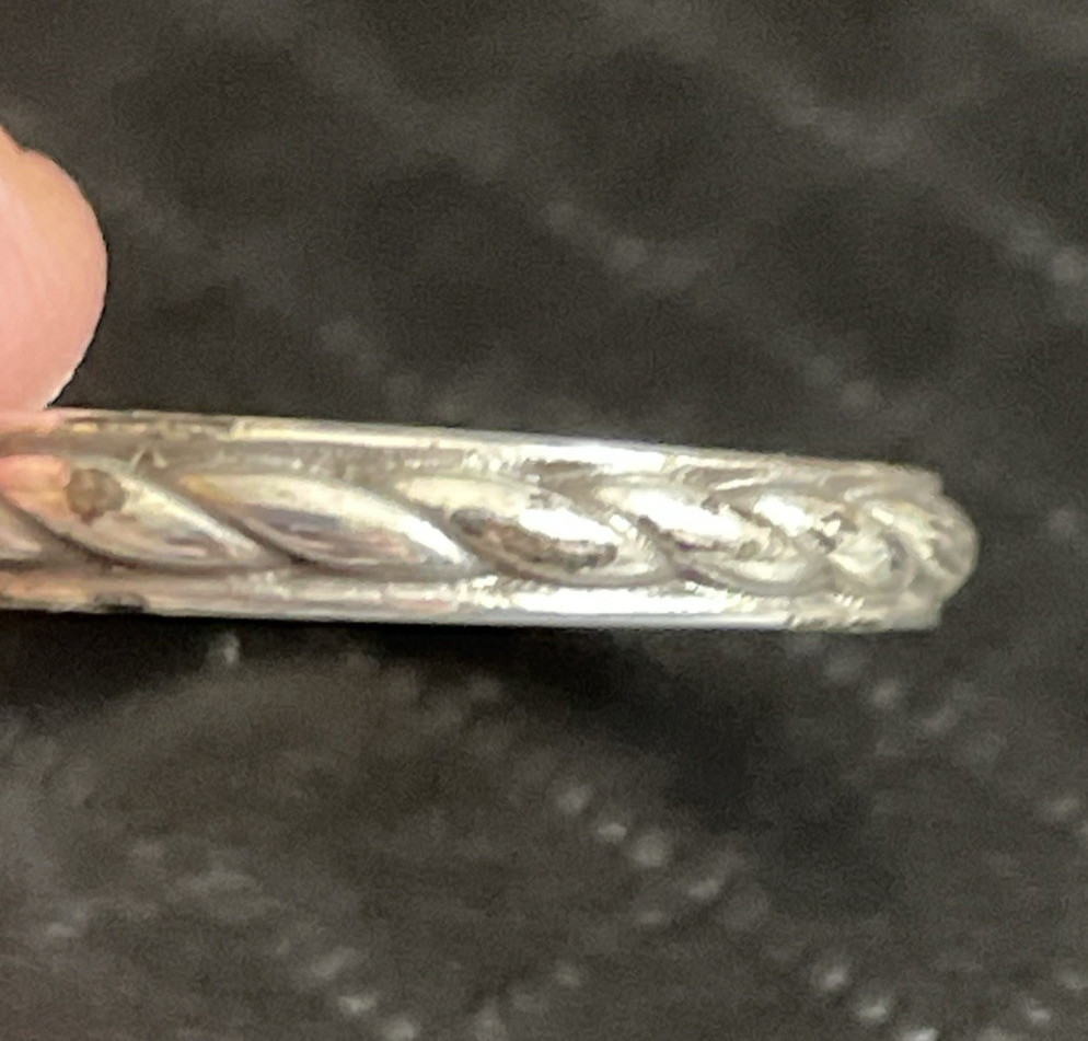 BRIGHTON Stack Ring Silver Tone Band Classic Rope… - image 2