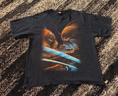 Vintage Marvel Mad Engine Wolverine Vs Deadpool Shirt Size XL T-shirt