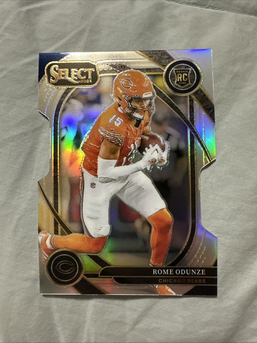 Rome Odunze 2024 Panini Select Silver Prizm Club Level Die Cut RC