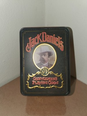 VTG Jack Daniels Old No 7 Gentlemen's Playing Cards in Tin 2 Decks Bridge Set