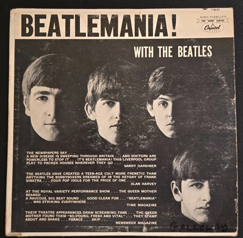 Beatles Beatlemania! With The Beatles LP T-6051 Canada 1st Press No-Dash Mono