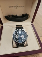 ULYSSE NARDIN 8003-102 Chronograph 43mm Rubber Strap w/ Boxes
