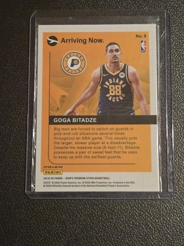 2019-20 Hoops Premium Stock #9 Goga Bitadze Arriving Now. Purple - Picture 2 of 2