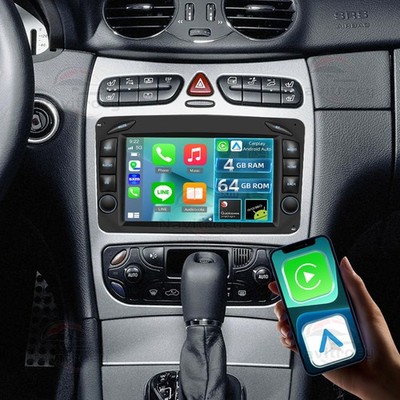 Qualcomm 4+64G Für Mercedes CLK W209 02-04 Autoradio Carplay GPS Navi Android 15