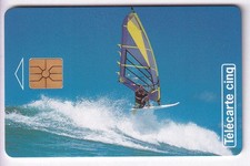 TELECARTE / PHONECARD .. FRANCE 5U PRIVEE GN43 PLANCHE VOILE WINDSURF TBE C.16€