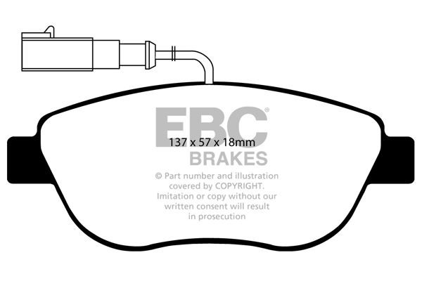 EBC PD03KF1307 HIGH PERFORMANCE BRAKE KIT Front