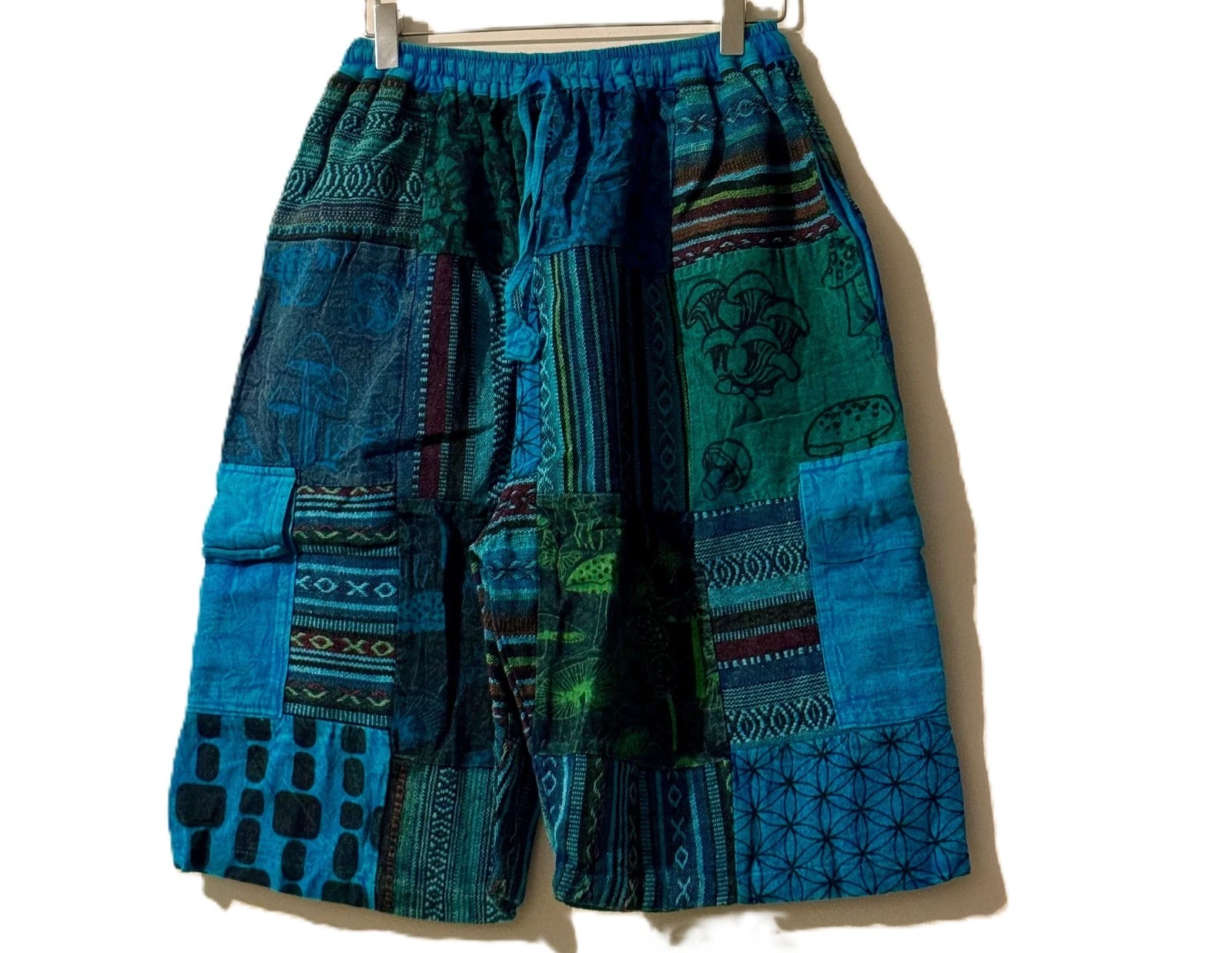 Funky Bohemian Patchwork Trousers & Summer Shorts - 100% Cotton, Unisex Style