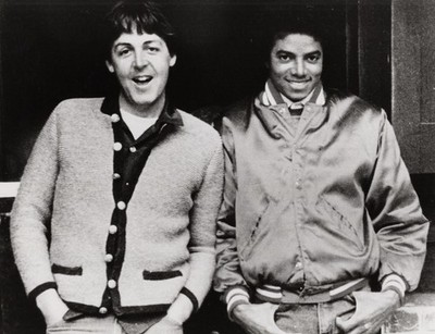 A38 A3865 Paul McCartney And Michael Jackson Pop Music Singers Portrait