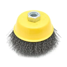 Superior Pads S1824 4-Inch Wire Cup Brush, 5/8-11 Thread - Crimped Wire 8500 RPM