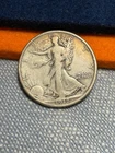 (#100078) Walking Liberty Half Dollar: 1918-D.  VG+.  Very strong date